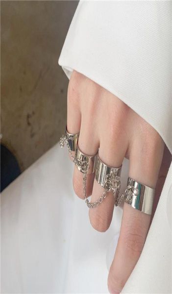 kpop punk cool egirl multilayer adjustable chain four fingers open silver color rotate rings for men women bff party jewelry3139044
kpop punk cool egirl multilayer adjustable chain four fingers open silver color rotate rings for men women bff party jewelry3139044