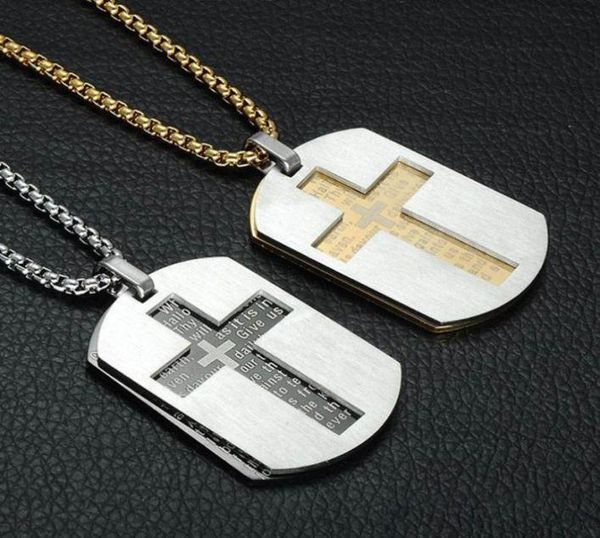 newcross necklaces pendants christian jewelry bible lords prayer dog tags gold color stainless steel christmas gift for men9954415, Silver
newcross necklaces pendants christian jewelry bible lords prayer dog tags gold color stainless steel christmas gift for men9954415, Silver