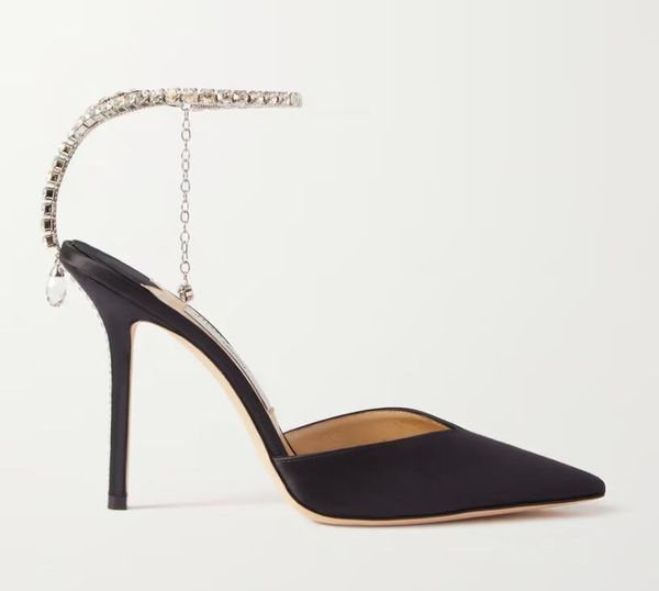 23 luxury design women's sandals high heels pointed saeda 100mm ankle strap high heels women's wedding dress super quality 35-41, Black
23 luxury design women's sandals high heels pointed saeda 100mm ankle strap high heels women's wedding dress super quality 35-41, Black