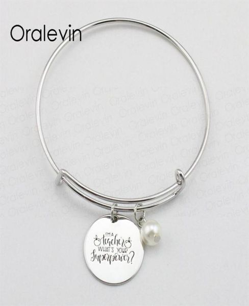 i039m a teacher what039s your superpower inspirational hand stamped engraved custom pendant expandable bracelet diy jewelry 5827509, Golden;silver
i039m a teacher what039s your superpower inspirational hand stamped engraved custom pendant expandable bracelet diy jewelry 5827509, Golden;silver