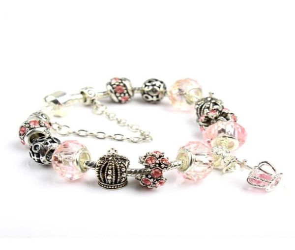 18 19 20 21cm charm bracelet 925 silver bracelets for women royal crown bracelet purple crystal beads diy jewelry christmas gift702270214, Golden;silver
18 19 20 21cm charm bracelet 925 silver bracelets for women royal crown bracelet purple crystal beads diy jewelry christmas gift702270214, Golden;silver