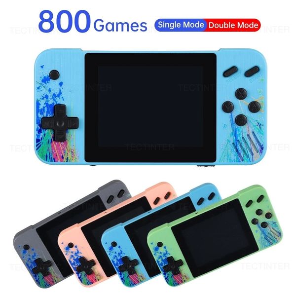 Image of Retro Mini Portable Handheld Game Player 3.5 Inch LCD Screen 8-Bit AV Out Video Game Console Built-in 800 Games for Kids Gift