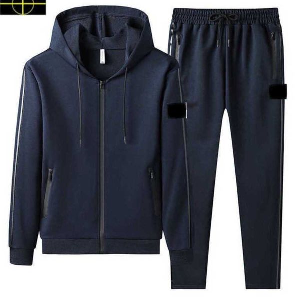 spring and autumn men's tracksuits stone fashion classic island jacket solid casual sports suit is land two piece hooded zipper 1 leun, Black
spring and autumn men's tracksuits stone fashion classic island jacket solid casual sports suit is land two piece hooded zipper 1 leun, Black