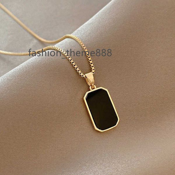 sc selling no fade 18k gold plated stainless steel square necklace women luxury black enamel rectangle pendant necklace, Silver
sc selling no fade 18k gold plated stainless steel square necklace women luxury black enamel rectangle pendant necklace, Silver