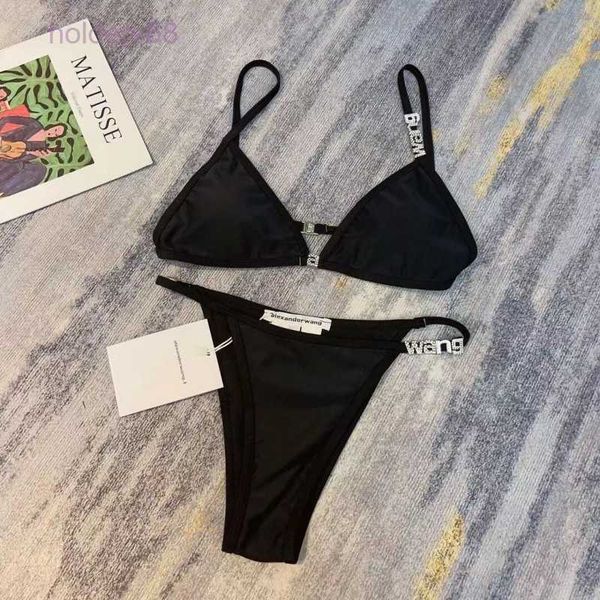 aw dawangjia 23 spring and summer crystal letter decorative wang bikini rimless underwear swimsuit set, White;black
aw dawangjia 23 spring and summer crystal letter decorative wang bikini rimless underwear swimsuit set, White;black