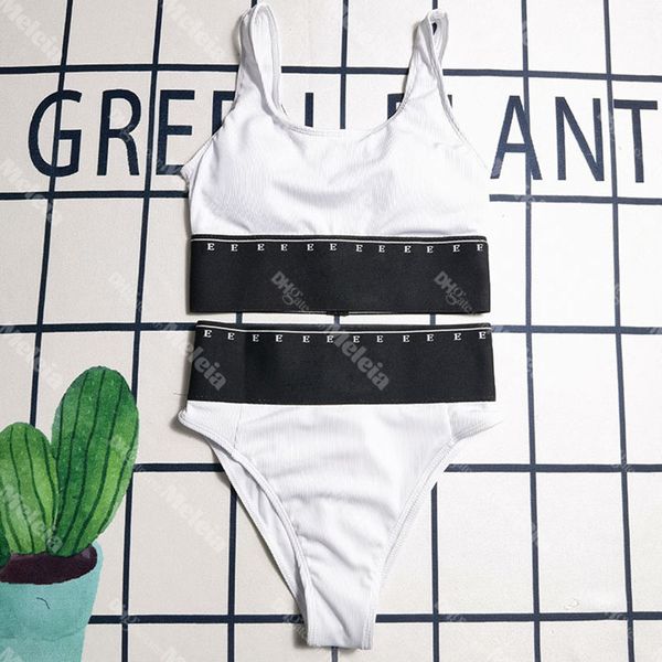 woman swimwear bikini fashion two piece suits swimsuit backless swimwear bathing suit womens letter beach wear, White;black
woman swimwear bikini fashion two piece suits swimsuit backless swimwear bathing suit womens letter beach wear, White;black