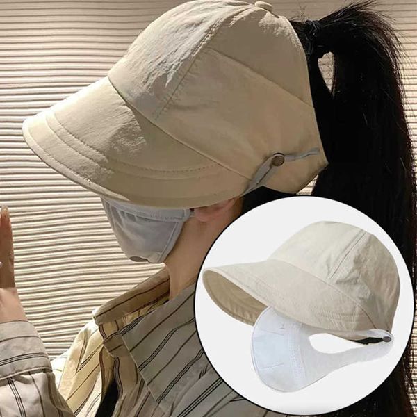 wide brim hats summer sunhat with hanging mask women foldable adjustable outdoor beach bucket hat uv protection visors fisherman ponytail ca, Blue;gray
wide brim hats summer sunhat with hanging mask women foldable adjustable outdoor beach bucket hat uv protection visors fisherman ponytail ca, Blue;gray