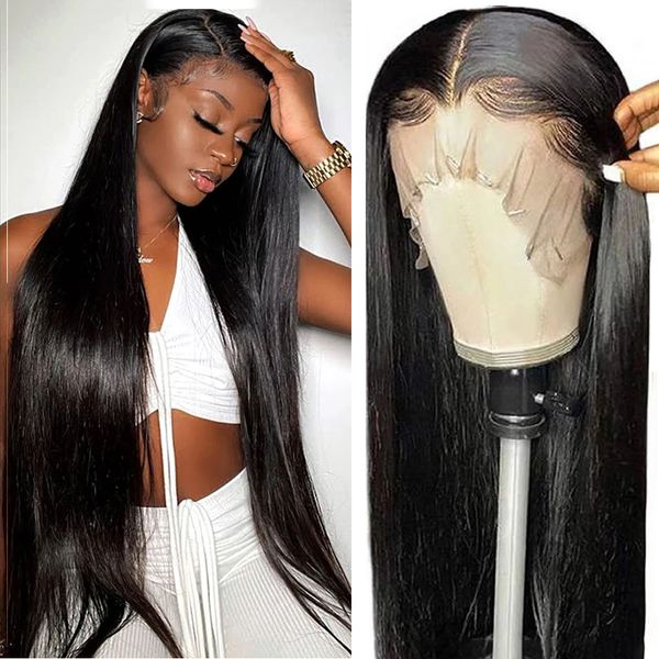 13x4 straight transparent lace frontal human hair wigs glueless wig 4x4 straight lace closure wigs wear and go, Black;brown
13x4 straight transparent lace frontal human hair wigs glueless wig 4x4 straight lace closure wigs wear and go, Black;brown