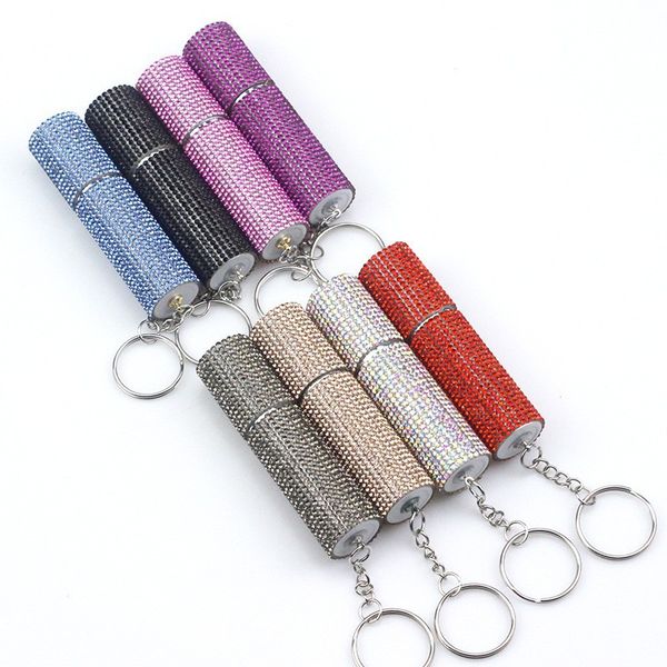 portable empty cosmetic bottle key chains diamond perfume bottle keychain press spray bottle 10ml, Silver
portable empty cosmetic bottle key chains diamond perfume bottle keychain press spray bottle 10ml, Silver