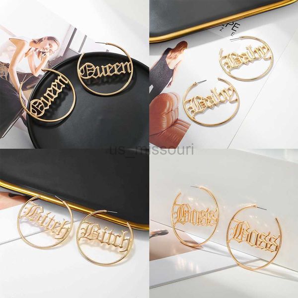 stud new fashion exaggerated letter earrings for women girls alloy large circle hollow letter baby angel queen earring party gifts j230529, Golden;silver
stud new fashion exaggerated letter earrings for women girls alloy large circle hollow letter baby angel queen earring party gifts j230529, Golden;silver