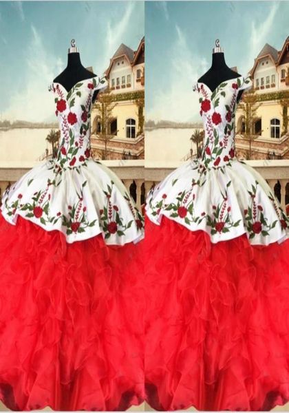 2023 vintage embroidered quinceanera dresses ball gown off the shoulder ruffles organza satin sweet 16 girls prom pageant dress7912262, Blue;red
2023 vintage embroidered quinceanera dresses ball gown off the shoulder ruffles organza satin sweet 16 girls prom pageant dress7912262, Blue;red
