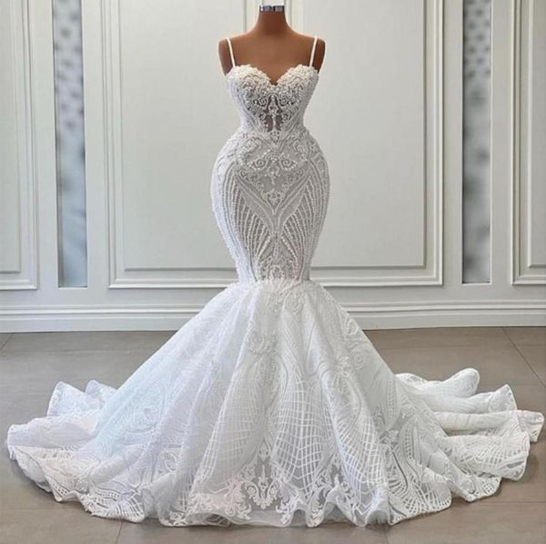 fancy pearls mermaid wedding dresses lace appliques spaghetti straps bridal gown custom made sleeveless new design wedding gowns7418365, White
fancy pearls mermaid wedding dresses lace appliques spaghetti straps bridal gown custom made sleeveless new design wedding gowns7418365, White