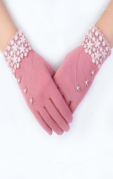five fingers gloves elifashion female warm solft touch screen mittens thick plush wrist short velvet women small flora lace drivin9332582, Blue;gray
five fingers gloves elifashion female warm solft touch screen mittens thick plush wrist short velvet women small flora lace drivin9332582, Blue;gray