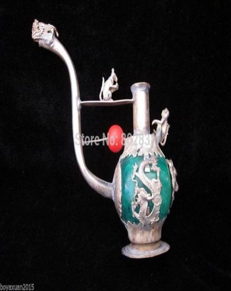 whole chinese old handmade green red jade tibet silver dragon pipe leading statue228m9964140, Black;white
whole chinese old handmade green red jade tibet silver dragon pipe leading statue228m9964140, Black;white