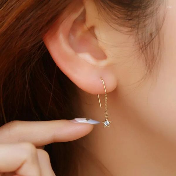 designer ring dangle earrings authentic s925 sterling silver 14k gold pentagram simple fringe studs shiny zircon ear hooks wedding jewelry p, Golden
designer ring dangle earrings authentic s925 sterling silver 14k gold pentagram simple fringe studs shiny zircon ear hooks wedding jewelry p, Golden