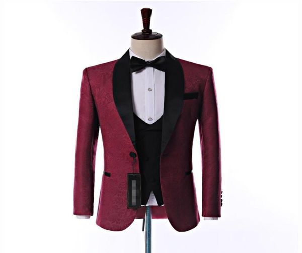 side vent one button burgundy paisley wedding groom tuxedos shawl lapel groomsmen men suits prom blazer jacketpantsvesttie no6508853, Black;gray
side vent one button burgundy paisley wedding groom tuxedos shawl lapel groomsmen men suits prom blazer jacketpantsvesttie no6508853, Black;gray