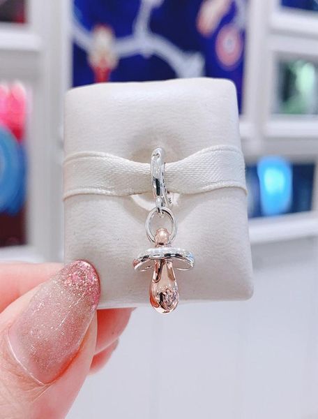 925 sterling silver twotone baby pacifier dangle charm bead fits european pandora style beads bracelets8439548, Black
925 sterling silver twotone baby pacifier dangle charm bead fits european pandora style beads bracelets8439548, Black