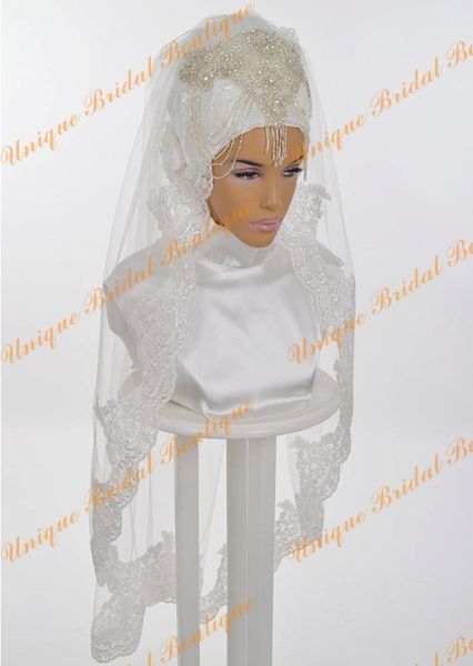 2021 new arrival muslim bridal hijab custom made lace applique edge elbow length beading crystals wedding veils one layer4766044, Black
2021 new arrival muslim bridal hijab custom made lace applique edge elbow length beading crystals wedding veils one layer4766044, Black