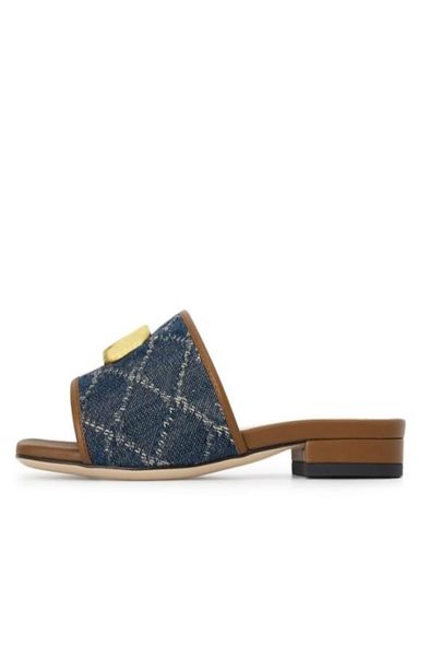 womens fashion flat slippers 10mm leather slides jacquard denim slide sandals with metal hardware8745132, Black
womens fashion flat slippers 10mm leather slides jacquard denim slide sandals with metal hardware8745132, Black