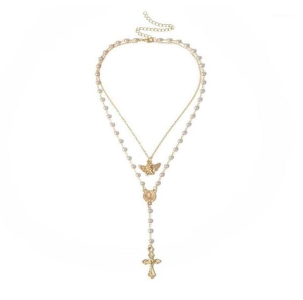 gold cross pendant choker necklace long imitation pearl beaded chain rosary madonna coin necklaces pendants religious jewelry1192j6783125, Silver
gold cross pendant choker necklace long imitation pearl beaded chain rosary madonna coin necklaces pendants religious jewelry1192j6783125, Silver