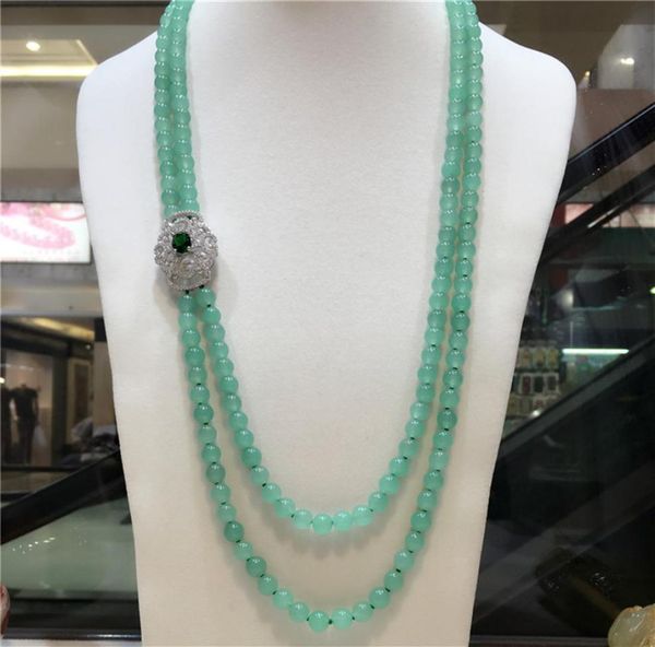 sell natural dongling green stone beads multilayer micro inlay zircon clasp long necklace sweater chain fashion jewelry343b7613698, Silver
sell natural dongling green stone beads multilayer micro inlay zircon clasp long necklace sweater chain fashion jewelry343b7613698, Silver