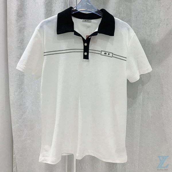 2023 summer water diamond pearl buckle short sleeve t-shirt academy style age reducing casual women, Black
2023 summer water diamond pearl buckle short sleeve t-shirt academy style age reducing casual women, Black