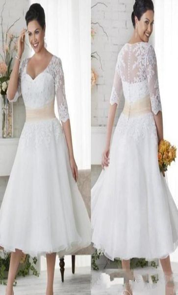 2018 new tea length wedding dresses short half sleeves plus size wedding gowns white lace covered button beach dress4108949
2018 new tea length wedding dresses short half sleeves plus size wedding gowns white lace covered button beach dress4108949