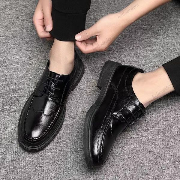 helloorder increased business leather shoes korean version trend of non-slip leisure small black shoes work
helloorder increased business leather shoes korean version trend of non-slip leisure small black shoes work