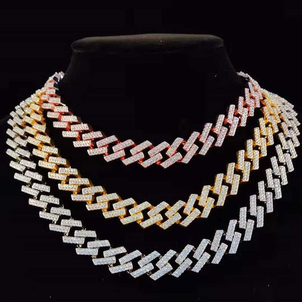 men hip hop iced out bling chain necklace 13mm rhombus cuban chains necklaces male fashion hiphop jewelry 230529, Silver
men hip hop iced out bling chain necklace 13mm rhombus cuban chains necklaces male fashion hiphop jewelry 230529, Silver