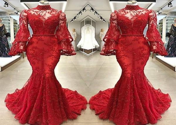 red lace mermaid evening dresses illusion poet long sleeves high neck appliqued beaded long party pageant gowns prom dress9179657, Black;red
red lace mermaid evening dresses illusion poet long sleeves high neck appliqued beaded long party pageant gowns prom dress9179657, Black;red