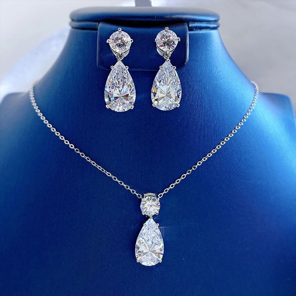 water drop moissanite diamond jewelry set 925 sterling silver party wedding earrings necklace for women bridal promise jewelry, Slivery;golden
water drop moissanite diamond jewelry set 925 sterling silver party wedding earrings necklace for women bridal promise jewelry, Slivery;golden