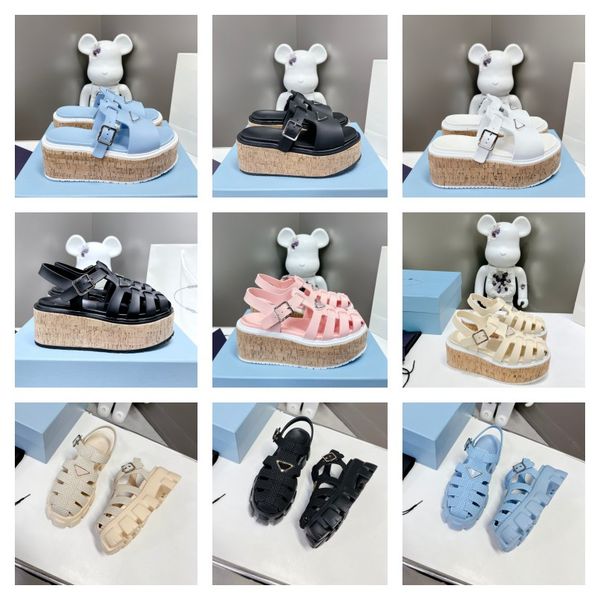 rubber wedge platform gladiator sandals triangle smooth leather espadrille shoes monolith raffia fisherman sandal for women luxury designer, Black
rubber wedge platform gladiator sandals triangle smooth leather espadrille shoes monolith raffia fisherman sandal for women luxury designer, Black