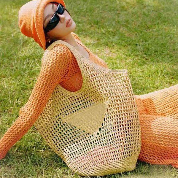 raffia crochet tote bag summer designer women men weave beach bags embroidered lettering logo on the front hollow out handbag clutch fashion
raffia crochet tote bag summer designer women men weave beach bags embroidered lettering logo on the front hollow out handbag clutch fashion