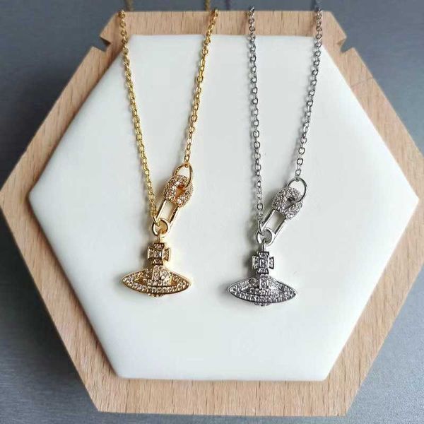 empress dowager xi weiwei an vivienne full diamond saturn pin fine chain necklace female high edition, Silver
empress dowager xi weiwei an vivienne full diamond saturn pin fine chain necklace female high edition, Silver