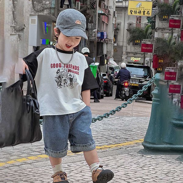 kalatom boys' t-shirt summer cotton children's korean short sleeve girls' american printed t-shirt summer, White;black
kalatom boys' t-shirt summer cotton children's korean short sleeve girls' american printed t-shirt summer, White;black