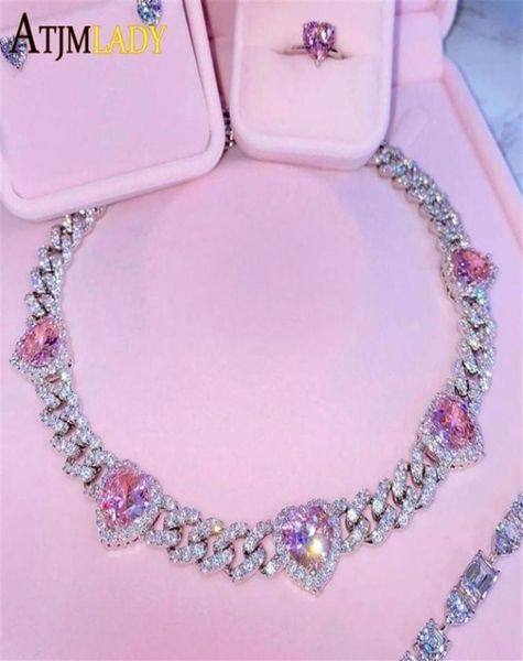 iced out bling cubic zirconia 11mm miami cuban link chain hearts necklace pink heart cz charm choker jewelry hiphop for women 22029061644, Silver
iced out bling cubic zirconia 11mm miami cuban link chain hearts necklace pink heart cz charm choker jewelry hiphop for women 22029061644, Silver