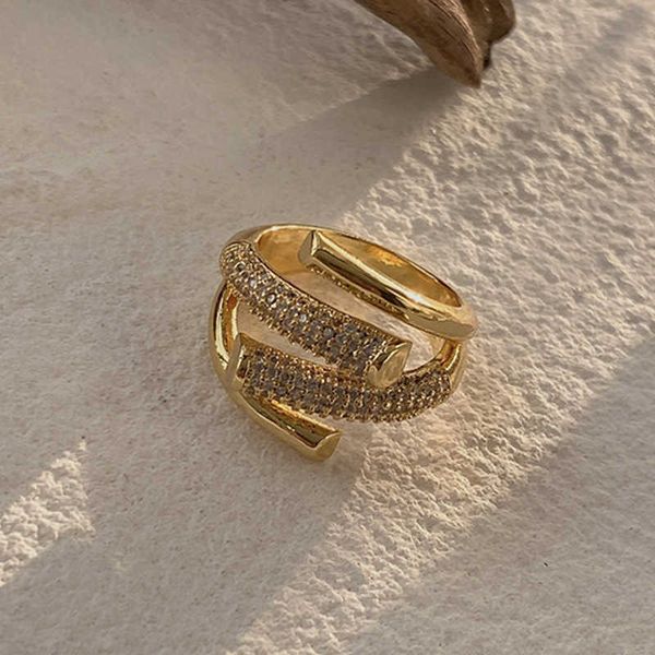 band rings gold plated multilayer women's ring micro setting zircon metal cross opening rings for women gothic girls' luxury party, Silver
band rings gold plated multilayer women's ring micro setting zircon metal cross opening rings for women gothic girls' luxury party, Silver
