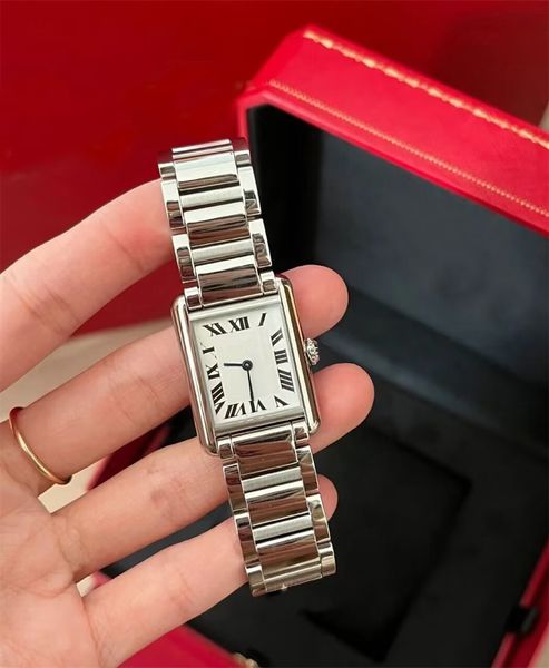 classical square watch tank luxury quartz movement watches plated silver gold color reloj youth popular delicate ladies wristwatch designer, Slivery;brown
classical square watch tank luxury quartz movement watches plated silver gold color reloj youth popular delicate ladies wristwatch designer, Slivery;brown