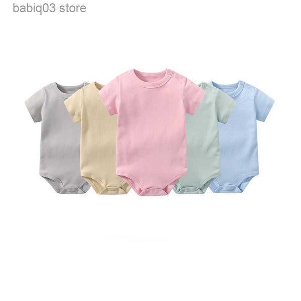 rompers newborn baby boy clothing one-pieces solid color baby girl bodysuit short sleeves cotton 3-24 months shoulder buckle romper t230529, Blue
rompers newborn baby boy clothing one-pieces solid color baby girl bodysuit short sleeves cotton 3-24 months shoulder buckle romper t230529, Blue