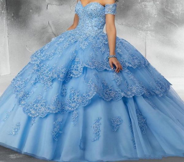 light sky blue modest lace ball gown quinceanera prom dresses sequins applique tulle off the shoulder formal party sweet 16 dress1673253, Blue;red
light sky blue modest lace ball gown quinceanera prom dresses sequins applique tulle off the shoulder formal party sweet 16 dress1673253, Blue;red