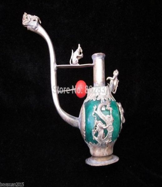 whole chinese old handmade green red jade tibet silver dragon pipe leading statue228m7729803, Black;white
whole chinese old handmade green red jade tibet silver dragon pipe leading statue228m7729803, Black;white