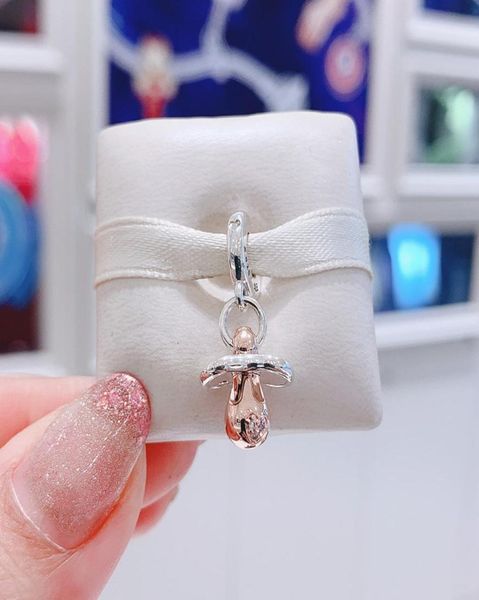 925 sterling silver twotone baby pacifier dangle charm bead fits european pandora style beads bracelets1493751, Black
925 sterling silver twotone baby pacifier dangle charm bead fits european pandora style beads bracelets1493751, Black