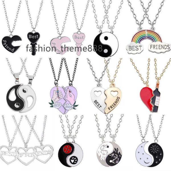 fashion friend necklace for 2 pcs/set love couple pendant tai chi rainbow broken heart bff good friendship jewelry gift, Silver
fashion friend necklace for 2 pcs/set love couple pendant tai chi rainbow broken heart bff good friendship jewelry gift, Silver