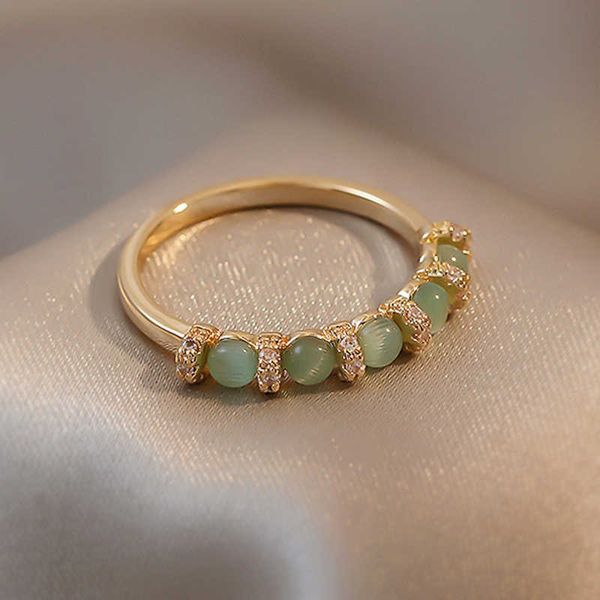 band rings unique green zircon ring gold color irregular rings for woman elegant party wedding student jewelry aa230529, Silver 
band rings unique green zircon ring gold color irregular rings for woman elegant party wedding student jewelry aa230529, Silver