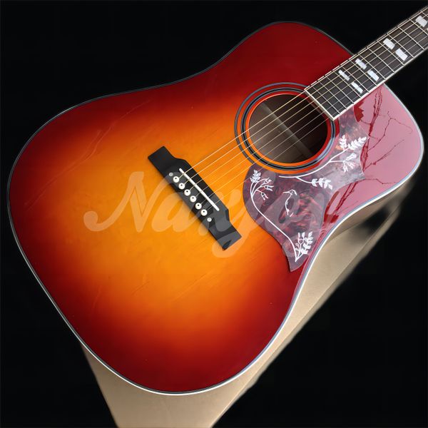 41 handmade cherry red solid spruce type d acoustic guitar, bird electric guitar, ing
41 handmade cherry red solid spruce type d acoustic guitar, bird electric guitar, ing