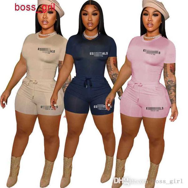 women designer clothing tracksuit summer sports outfits 2 piece set letter printed short sleeve t shirt and shorts suit, Gray
women designer clothing tracksuit summer sports outfits 2 piece set letter printed short sleeve t shirt and shorts suit, Gray