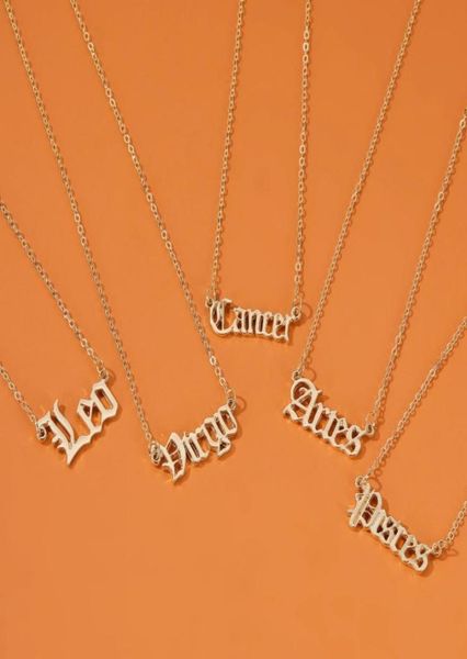 twelve constellations pendant necklace for women men zodiac sign necklaces old english letter gold color stainless steel chain5915482, Silver
twelve constellations pendant necklace for women men zodiac sign necklaces old english letter gold color stainless steel chain5915482, Silver
