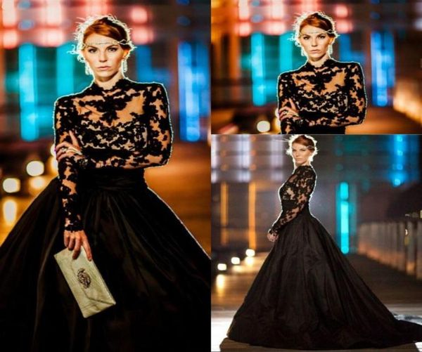 gorgeous evening dresses high neck long sleeves lace taffeta ball gown prom dresses modest black celebrity dress sweep train1161115, Black;red
gorgeous evening dresses high neck long sleeves lace taffeta ball gown prom dresses modest black celebrity dress sweep train1161115, Black;red