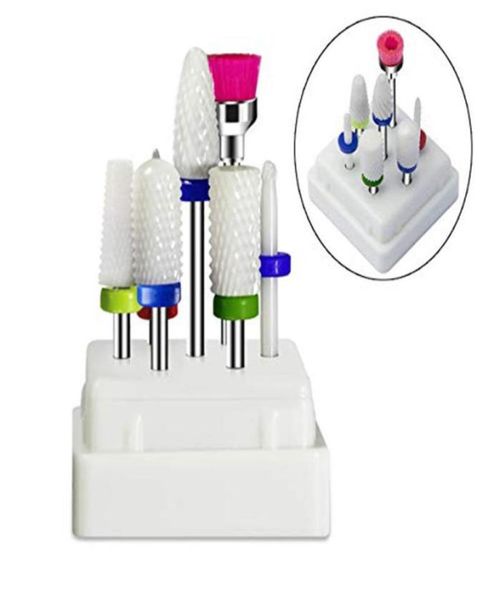7 pcs ceramic nail drill bits set accessories electric manicure drill with acrylic box milling cutter nail files nail art tools2001019, Silver
7 pcs ceramic nail drill bits set accessories electric manicure drill with acrylic box milling cutter nail files nail art tools2001019, Silver