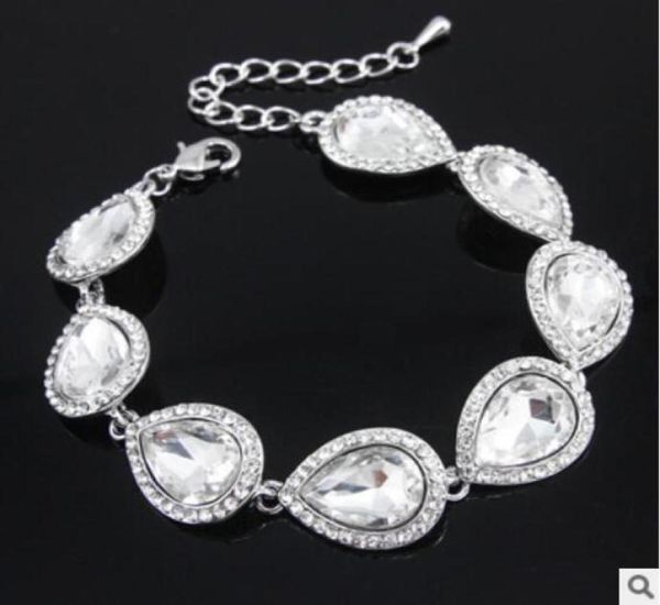 new crystal bridal jewelry sets silver color teardrop bridal bracelet earrings sets wedding jewelry 8619587
new crystal bridal jewelry sets silver color teardrop bridal bracelet earrings sets wedding jewelry 8619587